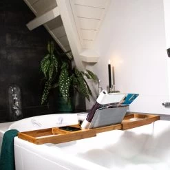 QUVIO Badrekje Voor Boek Of Tablet En Een Wijntje 14 QUVIO Badrekje Voor Boek Of Tablet En Een Wijntje -Badkamermeubels Winkel 10023115