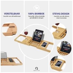 QUVIO Badrekje Voor Boek Of Tablet En Een Wijntje 19 QUVIO Badrekje Voor Boek Of Tablet En Een Wijntje -Badkamermeubels Winkel 10023134