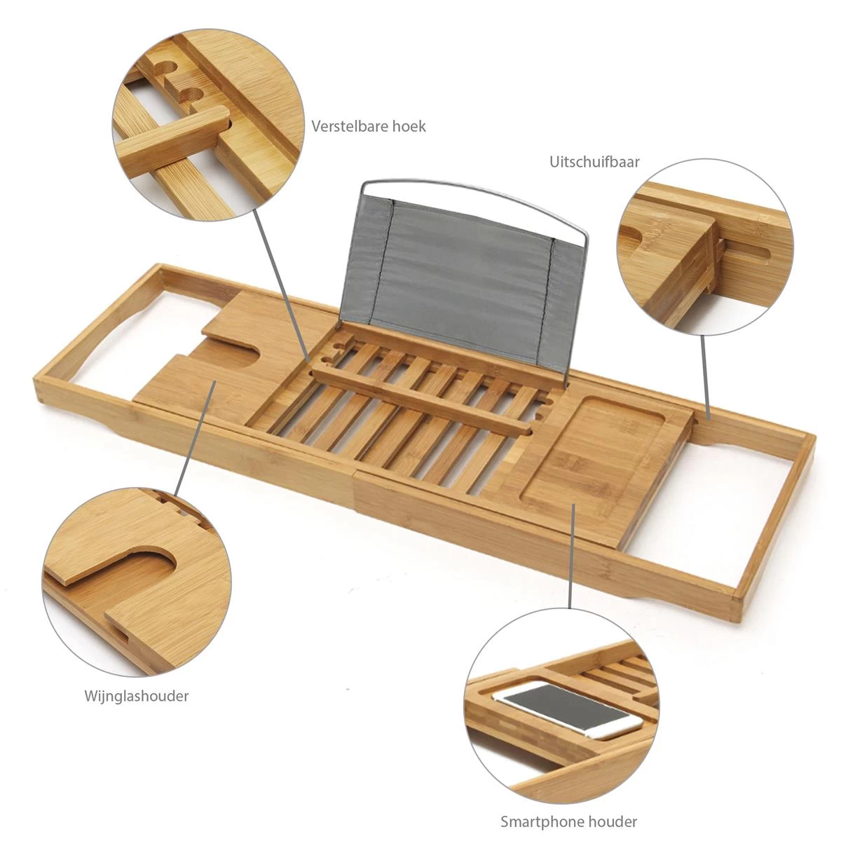 QUVIO Badrekje Voor Boek Of Tablet En Een Wijntje 11 QUVIO Badrekje Voor Boek Of Tablet En Een Wijntje - Image 9