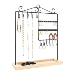 LYVION Sieradenrekje - Hout En Metaal - Zwart