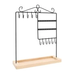 LYVION Sieradenrekje - Hout En Metaal - Zwart -Badkamermeubels Winkel 10067228