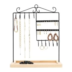 LYVION Sieradenrekje - Hout En Metaal - Zwart -Badkamermeubels Winkel 10067235