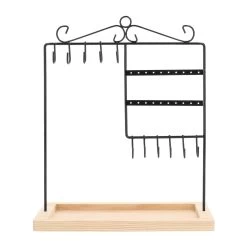 LYVION Sieradenrekje - Hout En Metaal - Zwart -Badkamermeubels Winkel 10067237