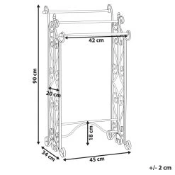 Beliani - CHILLAN - Handdoekrek - Grijs - IJzer -Badkamermeubels Winkel 10084168