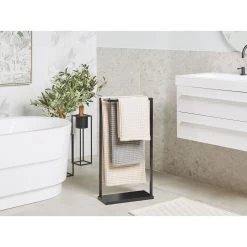Beliani - GARCITAS - Handdoekrek - Zwart - Staal -Badkamermeubels Winkel 10144643