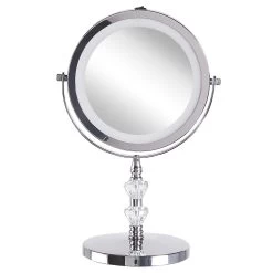 Beliani - LAON - Make-up Spiegel - Zilver - IJzer -Badkamermeubels Winkel 10165348