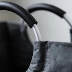 QUVIO Wasmand Met Handvaten - LAUNDRY - Antraciet -Badkamermeubels Winkel 10184407