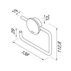 Geesa Opal Toiletrolhouder - Zonder Klep - Zwart -Badkamermeubels Winkel 10251656