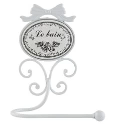 Clayre & Eef WC Rol Houder 19x13x26 Cm Wit Ijzer Toiletrolhouder -Badkamermeubels Winkel 10337902