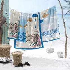 Seahorse Strandlaken Santorini - 90x170 Cm - Blue -Badkamermeubels Winkel 10371822