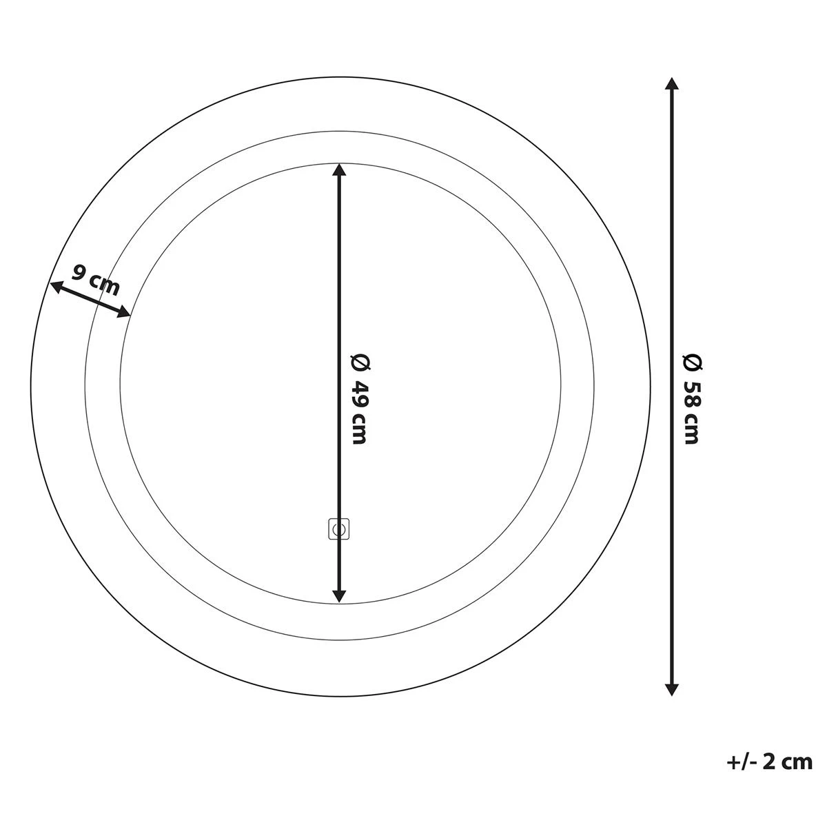 Beliani - SELUNE - LED-spiegel - Zilver - Synthetisch Materiaal 6 Beliani - SELUNE - LED-spiegel - Zilver - Synthetisch Materiaal - Afbeelding 4
