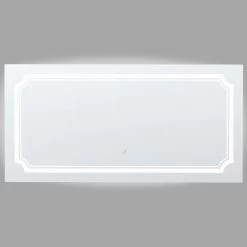 Beliani - ARROMACHNES - LED-spiegel - Zilver - Glas -Badkamermeubels Winkel 10414777