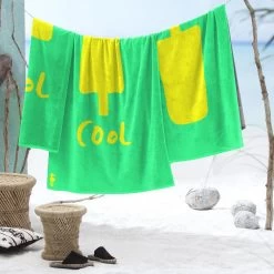 Seahorse Popsicle - Strandlaken - Katoen - 100x180cm - Mint -Badkamermeubels Winkel 10417837