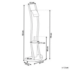 Beliani - SOACHA - Toiletrol En Borstelhouder - Zwart - Staal 14 Beliani - SOACHA - Toiletrol En Borstelhouder - Zwart - Staal -Badkamermeubels Winkel 10442196