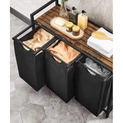 ACAZA Wasmand Zwart -Badkamermeubels Winkel 10470542