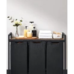 ACAZA Wasmand Zwart -Badkamermeubels Winkel 10470545