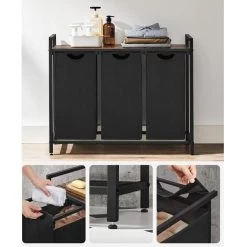 ACAZA Wasmand Zwart -Badkamermeubels Winkel 10470546