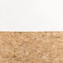 QUVIO Wasmand Rond Met Kurk Look Onderkant -L -Badkamermeubels Winkel 10591461