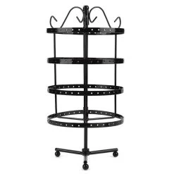 LYVION Oorbellenrekje Rond Zwart -Badkamermeubels Winkel 10608370