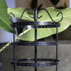 LYVION Oorbellenrekje Rond Zwart -Badkamermeubels Winkel 10608377