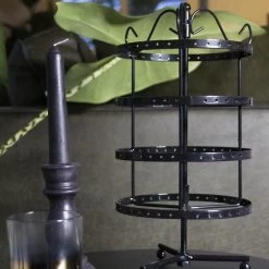 LYVION Oorbellenrekje Rond Zwart -Badkamermeubels Winkel 10608387