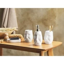 Beliani - BARINAS - Badkamerset - Wit - Dolomiet -Badkamermeubels Winkel 10760774