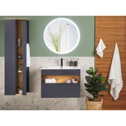 Beliani - FIGUERES - Badkamermeubel - Grijs - MDF 13 Beliani - FIGUERES - Badkamermeubel - Grijs - MDF -Badkamermeubels Winkel 10760839