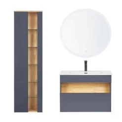 Beliani - FIGUERES - Badkamermeubel - Grijs - MDF 14 Beliani - FIGUERES - Badkamermeubel - Grijs - MDF -Badkamermeubels Winkel 10760842