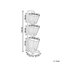 Beliani - AYAPAL - Mand Standaard - Zilver - Metaal -Badkamermeubels Winkel 10787925