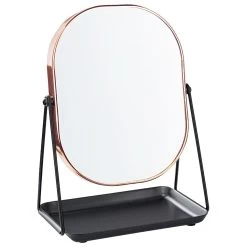 Beliani - CORREZE - Tafel Spiegel - Rosegoud - Metaal 12 Beliani - CORREZE - Tafel Spiegel - Rosegoud - Metaal -Badkamermeubels Winkel 10798288