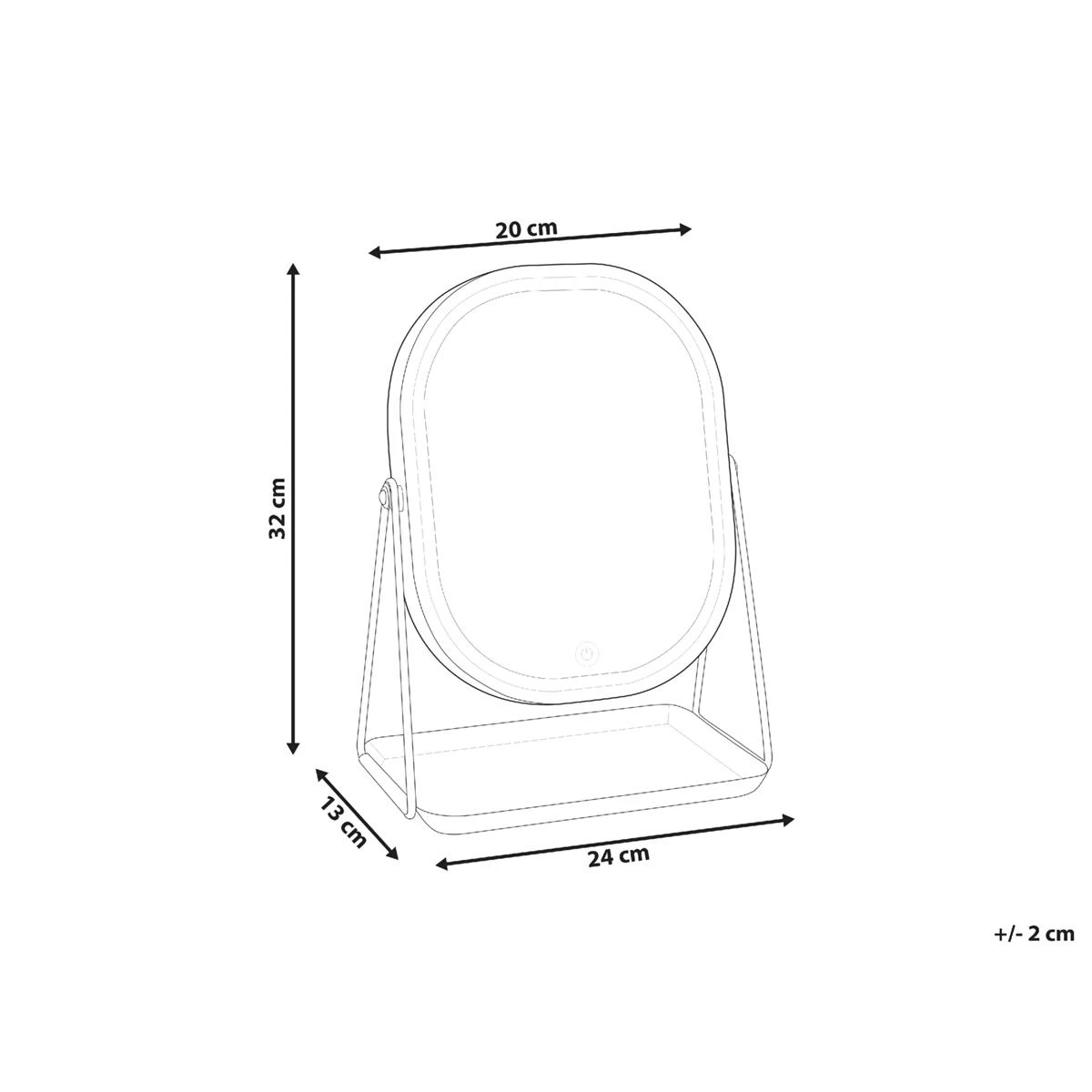 Beliani - DORDOGNE - Tafel Spiegel - Rosegoud - Metaal 10 Beliani - DORDOGNE - Tafel Spiegel - Rosegoud - Metaal - Image 8