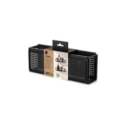 Umbra Cubiko Doucherek Set Van 2 - Zwart -Badkamermeubels Winkel 10813007
