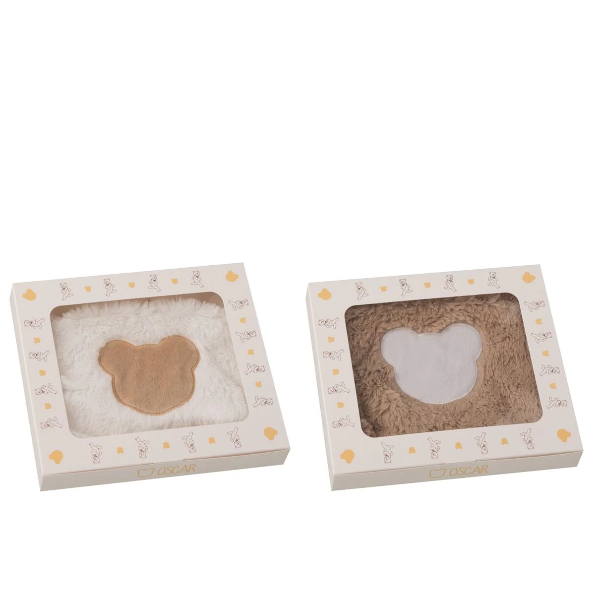 J-Line Toiletzakje Berenkopje Pluche Wit|Beige Assortiment Van 2 4 J-Line Toiletzakje Berenkopje Pluche Wit|Beige Assortiment Van 2 - Image 2