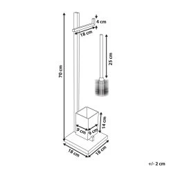 Beliani - ULAPES - Toiletrol En Borstelhouder - Zwart - Staal -Badkamermeubels Winkel 10872808