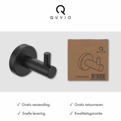 QUVIO Handdoekhouder - Staal - Set Van 3 -Badkamermeubels Winkel 10889009