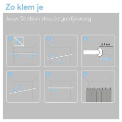 Sealskin Seallux Douchegordijnstang 125-220 Cm - Zwart 11 Sealskin Seallux Douchegordijnstang 125-220 Cm - Zwart -Badkamermeubels Winkel 10983440