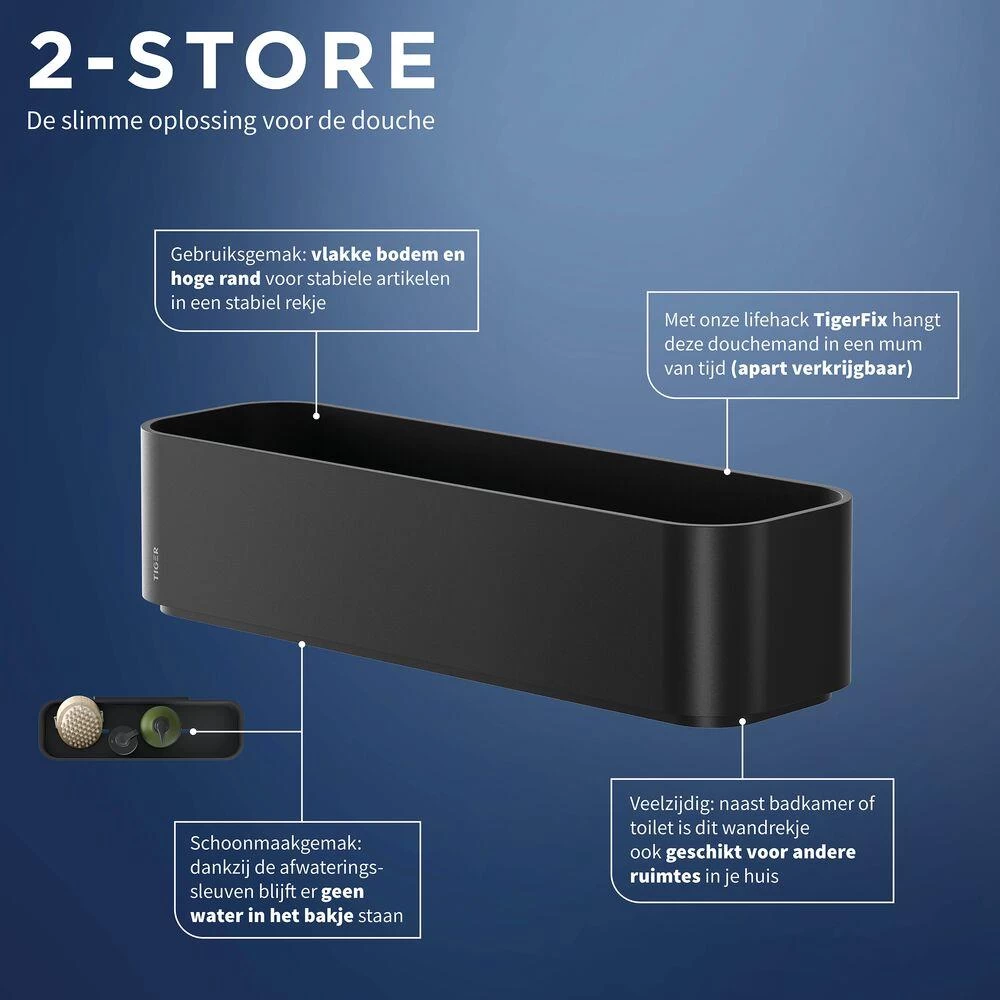 Tiger 2-store Badkamer Wandrek - Zwart 10 Tiger 2-store Badkamer Wandrek - Zwart - Image 8