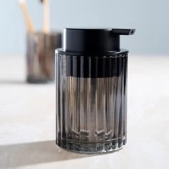 Lisomme Lian Glazen Zeepdispenser Zwart -Badkamermeubels Winkel 11052497