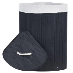 Beliani - MATARA - Mand - Zwart - Bamboehout -Badkamermeubels Winkel 11068930