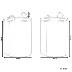 Beliani - SAMTI - Manden Set Van 2 - Beige - Polyester -Badkamermeubels Winkel 11068980