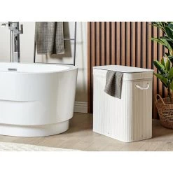 Beliani - KALTHOTA - Mand - Wit - Bamboehout -Badkamermeubels Winkel 11069039