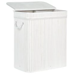 Beliani - KALTHOTA - Mand - Wit - Bamboehout -Badkamermeubels Winkel 11069056