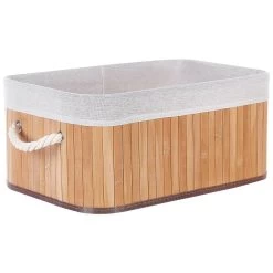 Beliani - TALPE - Manden Set Van 5 - Lichte Houtkleur - Bamboehout -Badkamermeubels Winkel 11069126