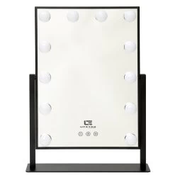 United Entertainment ® Hollywood Spiegel Met 12 LEDs - Zwart -Badkamermeubels Winkel 11069391