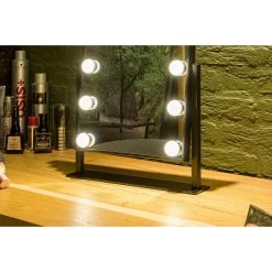 United Entertainment ® Hollywood Spiegel Met 12 LEDs - Zwart -Badkamermeubels Winkel 11069400