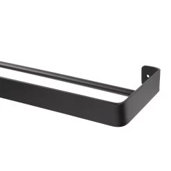 WOOOD Hanna Handdoekenrek - Metaal - Zwart - Set Van 2 -Badkamermeubels Winkel 11069978