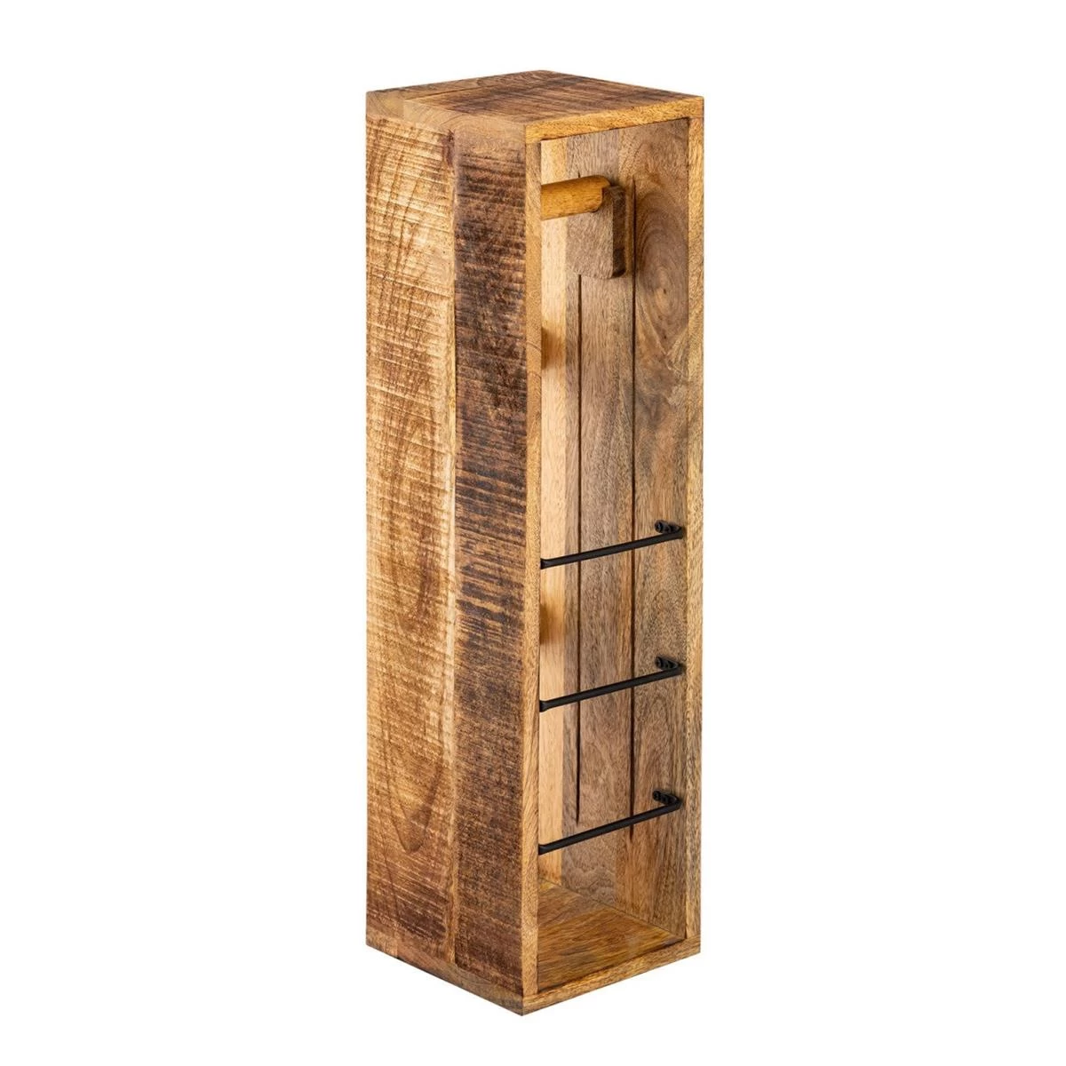 SVJ Toiletpapierhouder Rechthoekig - 17 X 17 X 65 Cm - Hout - Bruin 5 SVJ Toiletpapierhouder Rechthoekig - 17 X 17 X 65 Cm - Hout - Bruin - Afbeelding 3