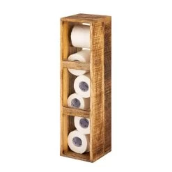 SVJ Toiletpapierhouder Rechthoekig - 17 X 17 X 65 Cm - Hout - Bruin 11 SVJ Toiletpapierhouder Rechthoekig - 17 X 17 X 65 Cm - Hout - Bruin -Badkamermeubels Winkel 11072109