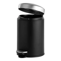 Lisomme Mira Prullenbak Zwart - 3 Liter -Badkamermeubels Winkel 11081805