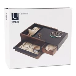 Umbra Stowit Sieradendoos - Walnut 24 Umbra Stowit Sieradendoos - Walnut -Badkamermeubels Winkel 11129412